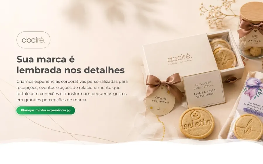 Site da Docire criado pela Eleve Websites