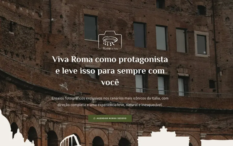 Site da Rome in Foto criado pela Eleve Websites